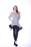 Women Gray Pullow Thin French Cut Ladies Blouse Patterns