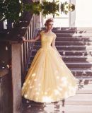 Cap Sleeves Party Gowns Lace Prom Evening Dresses E17924