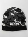 Promotion Gift Acrylic Knit Camo Beanie Hat with Quality Embroidery