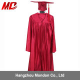 Children Graduation Cap and Gown Shiny Red