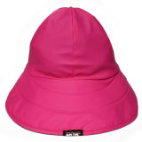Rose Red PU Rain Hat /Rain Cap/Raincoat for Adult