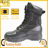 Good Quality Genuine Leather Black Police Tactical Safety Boots