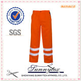 Fluorescent Safety Pants with High Visibility Reflective Tape Pants