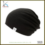 Hip Hop Black Beanie Knitted Cheap Winter Cap and Hat