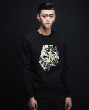 Custom Fashion Personality Embroidered Black Sweatshirt