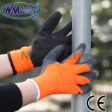 Nmsafety Orange Nappy Shell Latex Coated Winter Work Glove