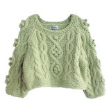 OEM Custom Hand Knitted Cardigan, Knit Sweater