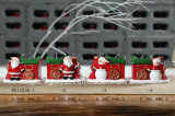 Quality Christmas Decoration Ceramic Train Santa Candle Holder