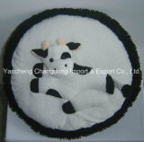 Round Decoration Cow Cushion with Cow Print Material