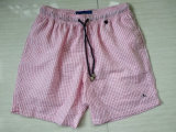 Men's Small Checked Seersucker Beach Shorts Yarn Dyed Boardshorts