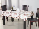 PVC Printed Tablecloth with Nonwoven Backing Oilproof, Waterproof Feature and Square Shape
