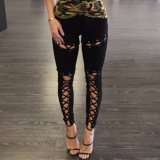 Fashion Women Sexy Bandage Preppy Style Leggings Pants