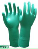 Nitrile Chemical Resistant Safety Work Gloves with Cotton Flock Linings