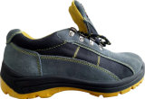 Cow Smooth Leather PU Injection Work Slip Resistant Safety Shoes