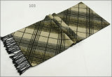 Men's Womens Unisex Reversible Cashmere Feel Winter Warm Checked Diamond Printing Thick Knitted Woven Scarf (SP813)