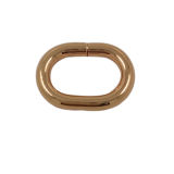 Fashion Hardware Rose Gold Metal Oval Ring