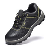 Black PU Solid Sole Safety Shoes