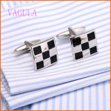 VAGULA 2016 New Style Rhodium Plated Copper Painting Cufflink