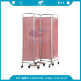 AG-Sc001 with 8 Wheels Steel Frame Hospital Bed Screen Curtain