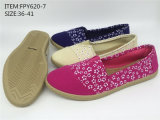 Latest Design Women Injection Canvas Shoes Dance Shoes (FPY620-7)