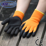 Nmsafety Economic Polyester Nappy Liner Latex Coated Winter Safety Glove