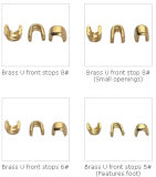 Brass U Top Stopper Zipper Garment Accessories
