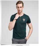 Single Color Short Sleeve T Shirt Knit Business T Shirt