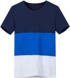 Men's Casual Customized Three Color Contrast T Shirt