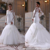 Long Sleeves Bridal Formal Gown Mermaid Lace Wedding Dresses G17688