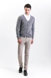 Men's Cashmere Sweater with V Neck 18brawm011