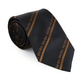 Men's Formal Neckwear Custom Made Striped Logo Silk Neck Ties