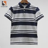 Men Summer Short Sleeve Stripe Fashion Cotton Fabric Polo Shirts