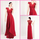 Lace Formal Bridesmaid Dress Vestidos Cap Sleeves Evening Party Gowns B20165