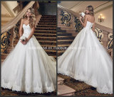 Sweetheart Lace Bridal Ball Gowns Puffy Tulle Custom Made Wedding Dress G1789