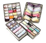 Fabric Dresser Drawer Storage Organizer for Underwear, Socks, Bras, Tights,