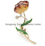 New Enamel Rose Flower Brooches Women and Men's Plant Brooch Pins Girls' Hat Bag's Brooch (EB02)