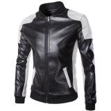 Hot Fashion Motorcycle Black and White Lether Jacket