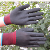 13 Gauge Nylon Gloves Back Sandy Finish Nitrile Coating Work Glove