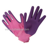 Soft Foam Latex Coated Gloves Ladies Gardening Work Glove