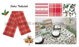 Printed Faux Linen Fabric Tablecloth-Christmas Series