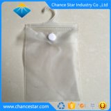 Custom Frosted Plastic Hanger Button Closure PVC Bag