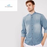 Fashion Cotton Long Sleeves Men Denim Shirts Without Collar by Fly Jeans