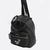Guangzhou Factory Fashion Ladies Backpack PU Leather Travel Black Backpack