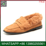 New Design Flat Warm Lady Shoes for Winter