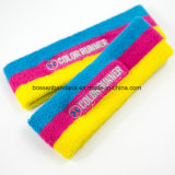 Factory OEM Produce Custom Embroidery Colorful Jacquard Cotton Terry Running Headband
