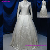 Arabic Muslimturkish Gelinlik Lace Applique Ball Gown Islamic Bridal Dresses