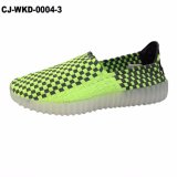 Luminous Casual Knitted Upper Men Women LED Shoes with LED Light
