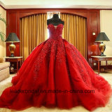 Luxury Ball Gowns Embroidery Red Wedding Bridal Dresses Z2012