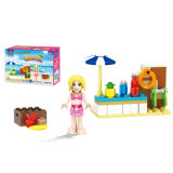 14881104- Action & Toy Figures City Friends Girl Series Summer Beach Swimsuit Girl Sailing Vehicle Car Princess Kids Toys