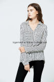 Latest Casual Designs Stripe Women Shirt Long Sleeve Girls Blouse